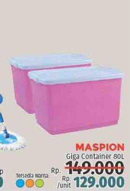 Promo Harga MASPION Giga Container Box 80 ltr - LotteMart