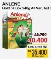 Promo Harga Anlene Gold Plus 5x Hi-Calcium All Variants 240 gr - Alfamart