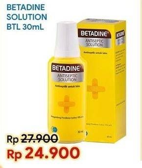 Promo Harga BETADINE Antiseptic Solution 30 ml - Indomaret