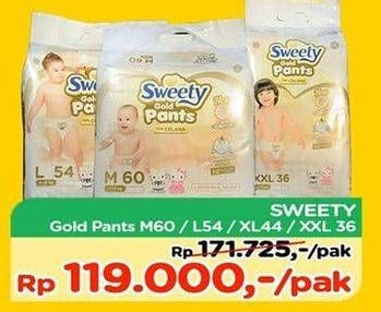 Promo Harga Sweety Gold Pants M60, L54, XL44, XXL36  - TIP TOP