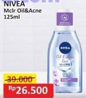 Promo Harga Nivea MicellAir Skin Breathe Micellar Water Oil Acne Care 125 ml - Alfamart