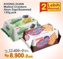 Promo Harga KHONG GUAN Malkist Abon Sapi, Seaweed per 2 pcs 135 gr - Indomaret