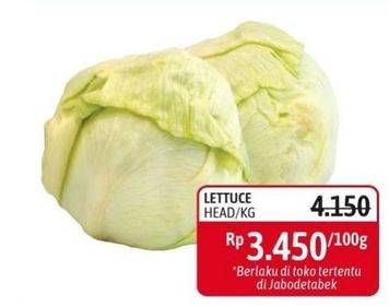 Promo Harga Lettuce Sayur Head per 100 gr - Alfamidi