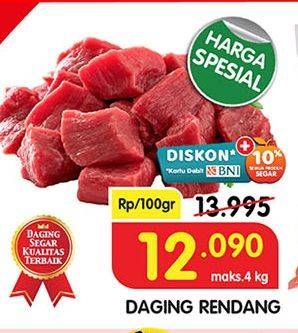 Promo Harga Daging Rendang Sapi per 100 gr - Superindo