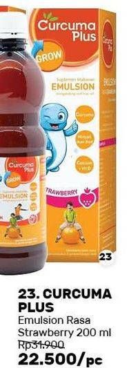 Promo Harga CURCUMA PLUS Emulsion Suplemen Makanan Strawberry 200 ml - Guardian