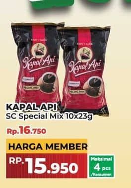 Promo Harga Kapal Api Kopi Bubuk Special Mix per 10 sachet 24 gr - Yogya