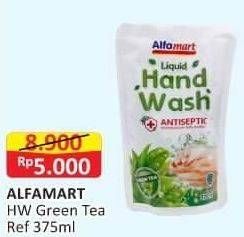 Promo Harga ALFAMART Hand Wash (Hand Soap) Green Tea 375 ml - Alfamart
