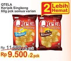 Promo Harga QTELA Keripik Singkong All Variants per 2 pouch 60 gr - Indomaret