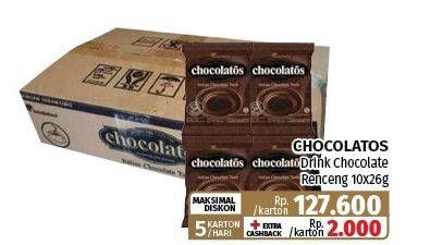 Promo Harga Chocolatos Chocolate Bubuk Choco per 80 sachet 26 gr - Lotte Grosir