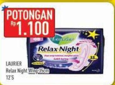 Promo Harga Laurier Relax Night 35cm 12 pcs - Hypermart