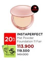 Promo Harga Wardah Instaperfect Matte Fit Powder Foundation 11 Fair Refill 13 gr - Watsons