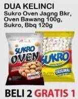 Promo Harga Dua Kelinci Kacang Sukro Oven Rasa Jagung Bakar, Oven Rasa Bawang, Original, BBQ 100 gr - Alfamart