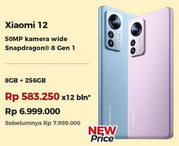 Promo Harga Xiaomi 12 8 GB + 256 GB  - Erafone