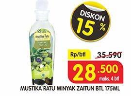 Promo Harga MUSTIKA RATU Minyak Zaitun 175 ml - Superindo