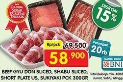 Beef Gyu Don Sliced, Shabu Sliced, Short Plate US, Sukiyaki