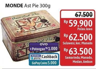 Promo Harga Monde Assorted Pie 285 gr - Alfamidi