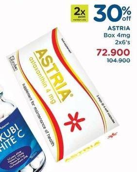 Promo Harga ASTRIA Astaxanthin 4mg 12 pcs - Watsons
