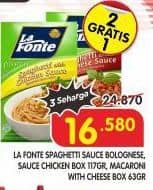 Promo Harga La Fonte Spaghetti Instant/La Fonte Macaroni Cheese   - Superindo