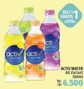 Promo Harga ACTIV WATER Minuman Isotonik + Multivitamin All Variants 380 ml - LotteMart