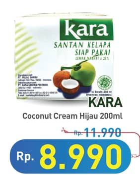 Promo Harga Kara Coconut Cream (Santan Kelapa) 200 ml - Hypermart