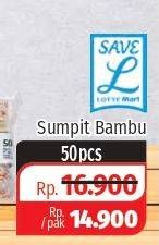Promo Harga CHOICE L Sumpit Bambu 50 pcs - Lotte Grosir