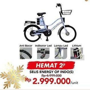 Promo Harga SELIS Sepeda Listrik Energy Of Indonesia  - Carrefour