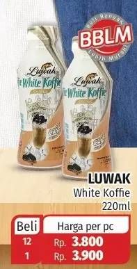 Promo Harga Luwak White Koffie Ready To Drink 220 ml - Lotte Grosir