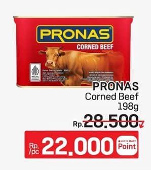 Promo Harga Pronas Corned Beef Regular 198 gr - LotteMart