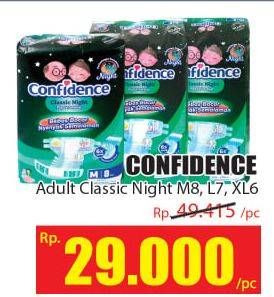 Promo Harga Confidence Adult Diapers Classic Night M8, L7, XL6  - Hari Hari