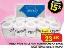 Promo Harga TRENDY Tissue Facial Non Perfume 200 sheet - Superindo