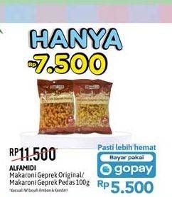 Promo Harga Alfamidi Makaroni Geprek Original, Pedas 100 gr - Alfamidi