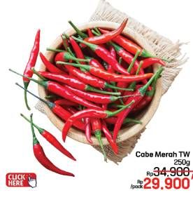 Promo Harga Cabe Merah TW per 250 gr - LotteMart