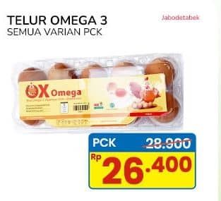 Promo Harga Telur Ayam Omega 3 10 pcs - Indomaret