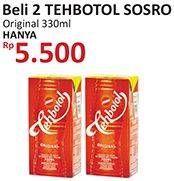 Promo Harga Sosro Teh Botol Original per 2 pcs 330 ml - Alfamidi