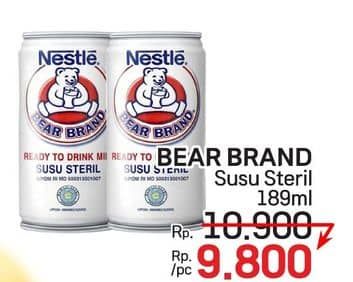 Promo Harga Bear Brand Susu Steril 189 ml - LotteMart