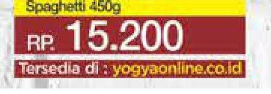 Promo Harga LA FONTE Spaghetti 11 450 gr - Yogya