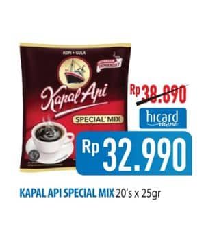 Promo Harga Kapal Api Kopi Bubuk Special Mix per 20 sachet 25 gr - Hypermart