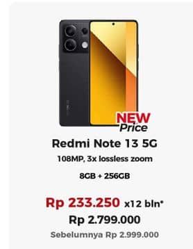 Promo Harga Xiaomi Redmi Note 13 5G 8/256 GB  - Erafone