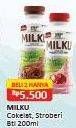 Promo Harga Milku Susu UHT Cokelat Premium, Stroberi 200 ml - Alfamart