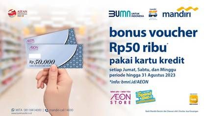 Promo Harga Bonus Voucher Rp 50.000  - Mandiri