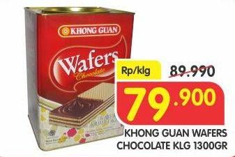 Promo Harga KHONG GUAN Wafers Chocolate 1300 gr - Superindo