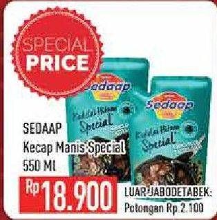 Promo Harga SEDAAP Kecap Manis Black Bean 550 ml - Hypermart