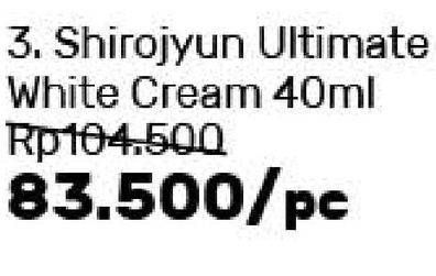 Promo Harga HADALABO Shirojyun Ultimate Whitening Cream 40 gr - Guardian