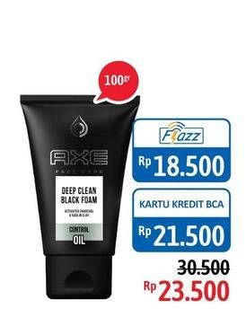Promo Harga AXE Face Wash Deep Clean Black Foam 100 gr - Alfamidi