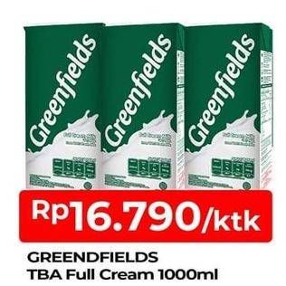 Promo Harga GREENFIELDS Jersey Fresh Milk 1000 ml - TIP TOP