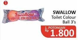 Promo Harga SWALLOW Naphthalene Toilet Colour Ball S-108 3 pcs - Alfamidi