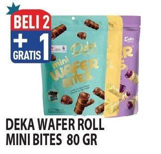 Promo Harga Deka Wafer Roll Bites Mini 80 gr - Hypermart