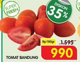 Promo Harga Tomat Bandung per 100 gr - Superindo