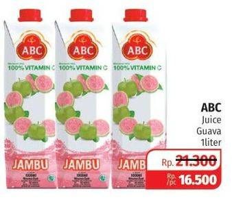 Promo Harga ABC Juice Guava 1000 ml - Lotte Grosir