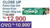 Promo Harga CLOSE UP Pasta Gigi Everfresh Icy White Winter Blast, Everfresh Menthol Fresh 160 gr - Indomaret